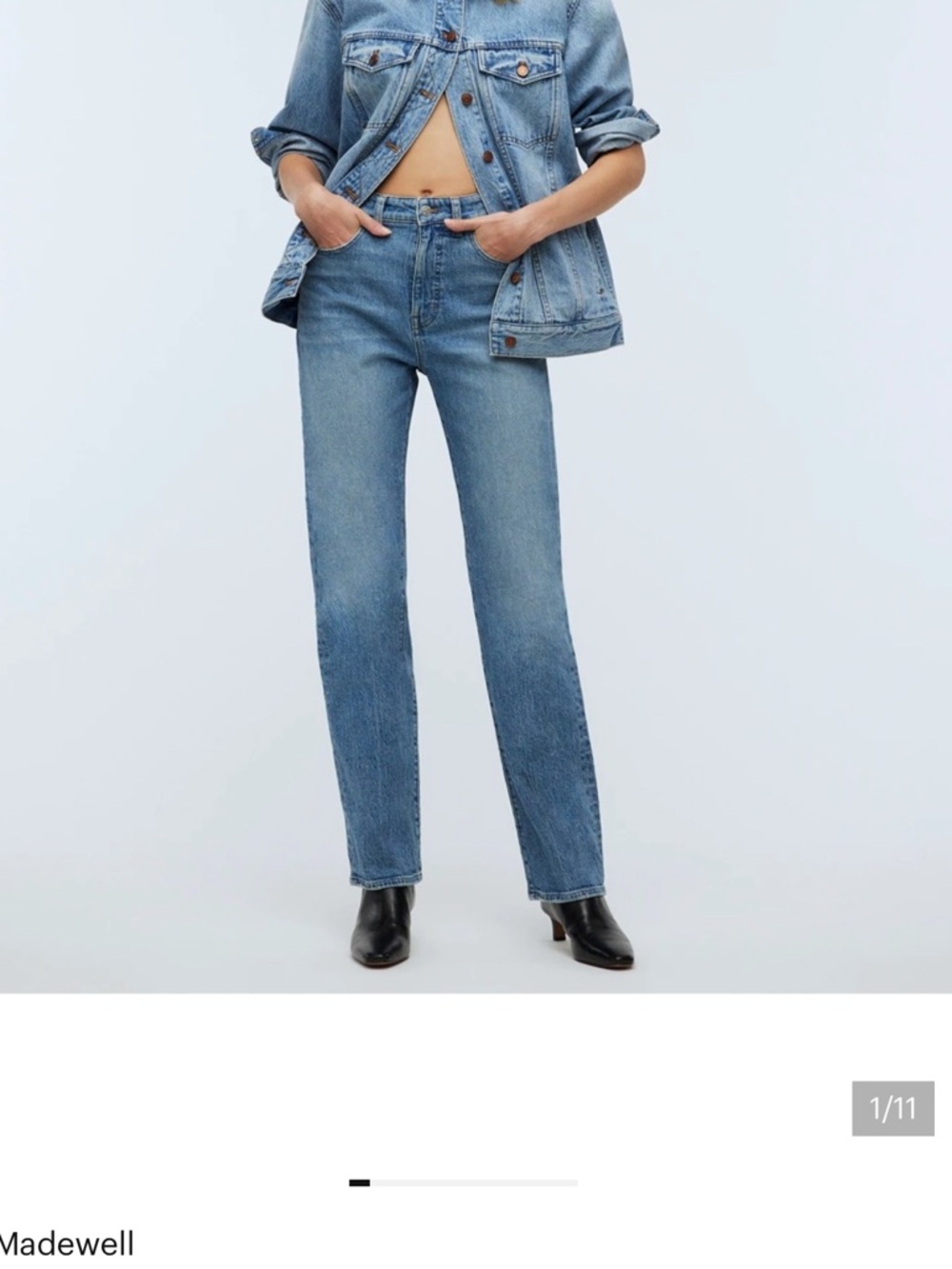 Madewell Straight Leg Jeans in Light Blue Wash sz 28 #H1